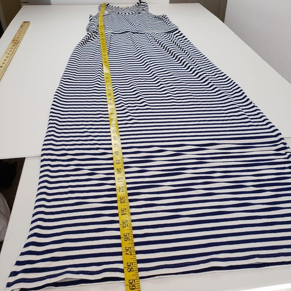 J. Crew Striped Print Sleeveless Maxi Tank Dress - Picture 6 of 11